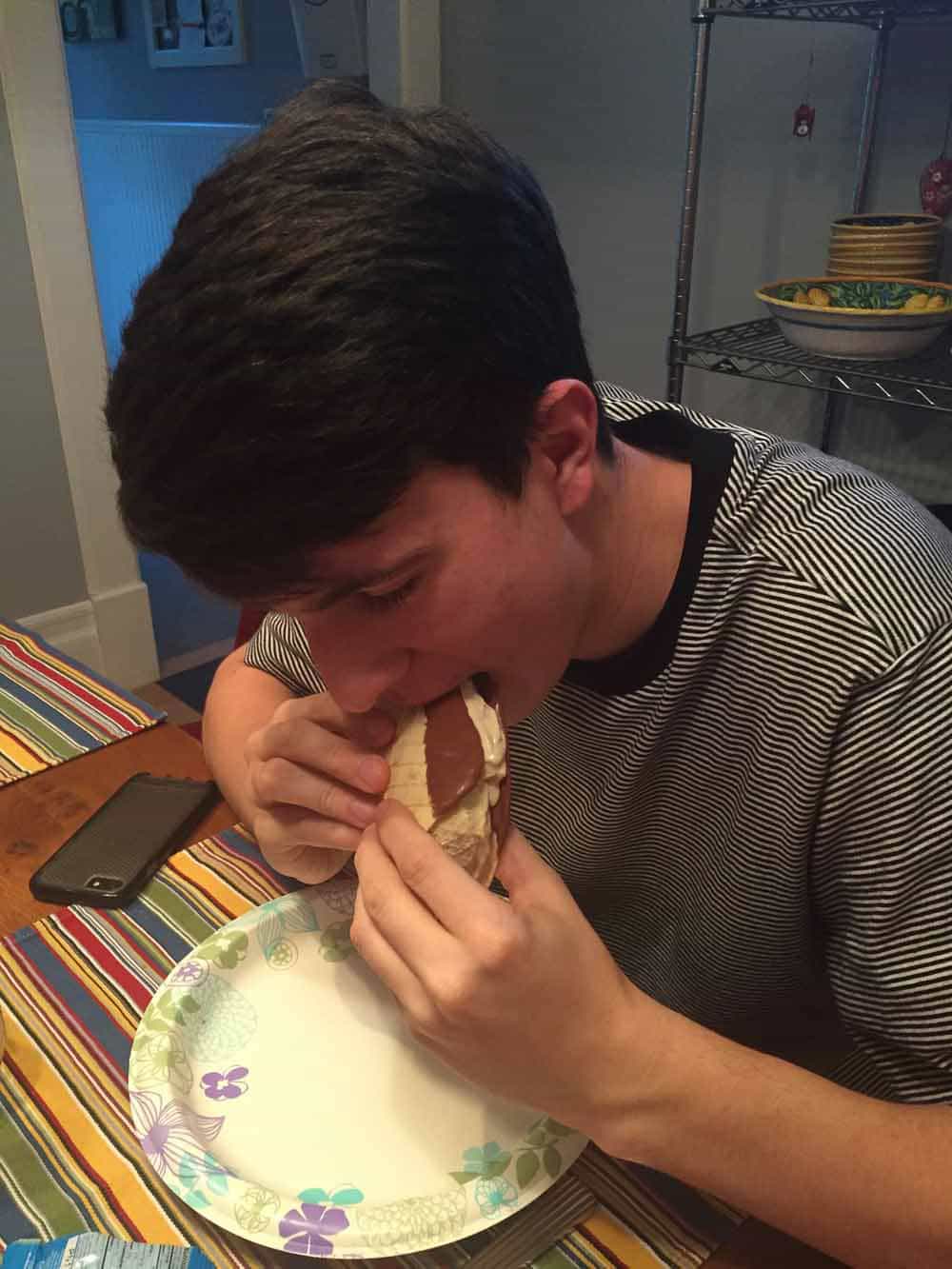 eating the choco taco