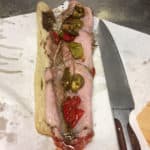 Italian sub with hot peppers