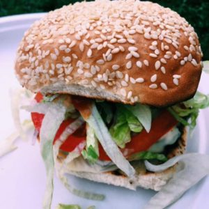 burgers on the grill