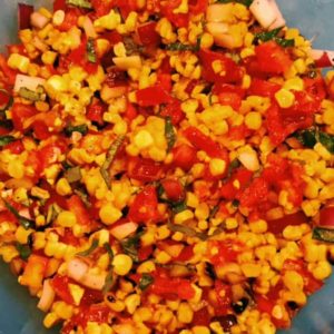 corn tomato and red onion salad