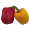 red and yellow peppers