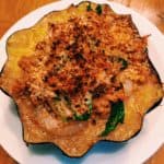 acorn squash with kale and sausage