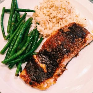 salmon with a sweet and spicy rub