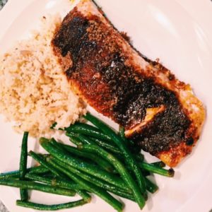 salmon with a sweet and spicy rub