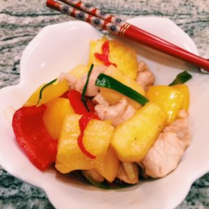 stir fried pork and pineapple