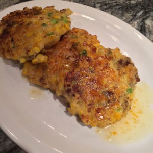 corn griddle cakes with sausage