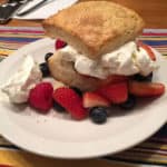 short cakes with fruit and whipped cream