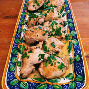 roasted chicken in a dijon sauce