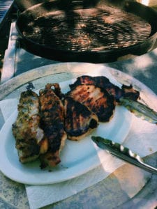 grilled pork chops