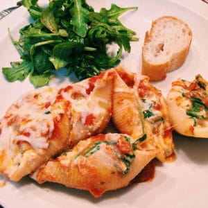 sausage and spinach stuffed shells