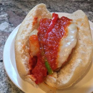 grilled italian sausage sandwich