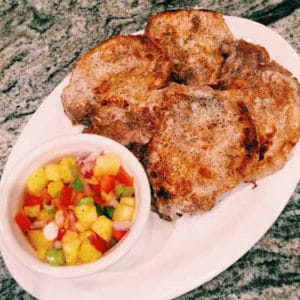 pork chops with pineapple salsa