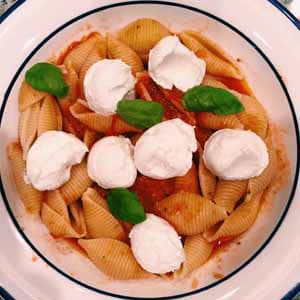 fresh tomato ricotta pasta