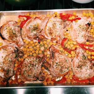 pork chops with chickpeas