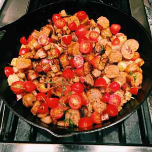 hearty italian sausage and potatoes