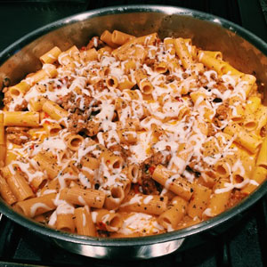 italian sausage and rigatoni skillet dinner