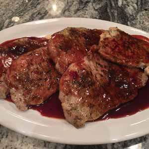 pork chops with raspberry sauce