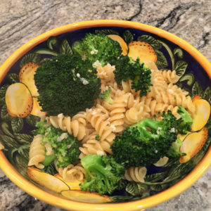 fusilli with garlicky broccoli