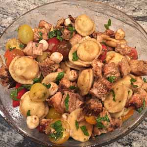 chicken caprese pasta salad