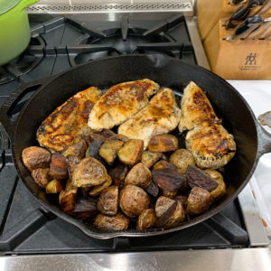 one pan lemon chicken and potatoes
