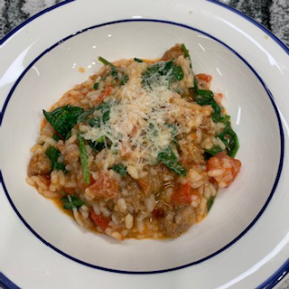 tomato and sausage risotto