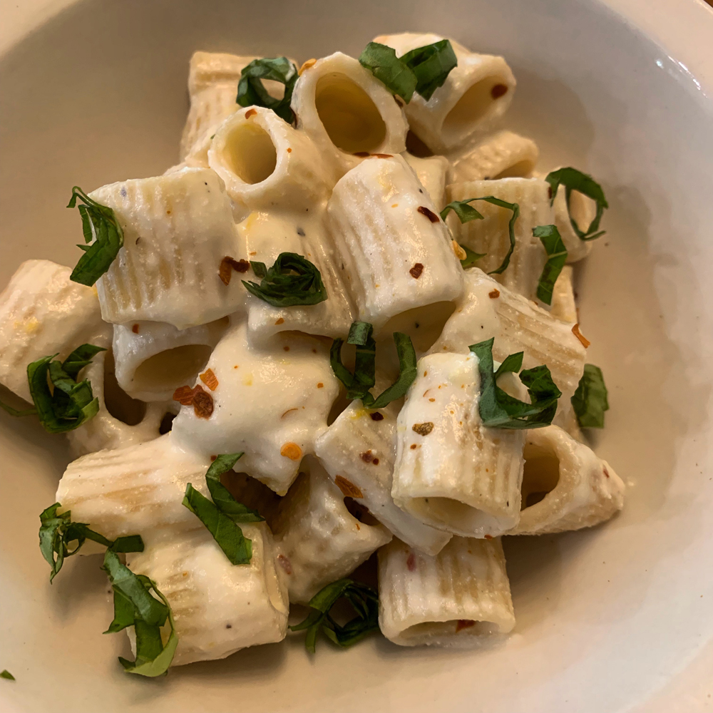 one pot pasta with ricotta and lemon